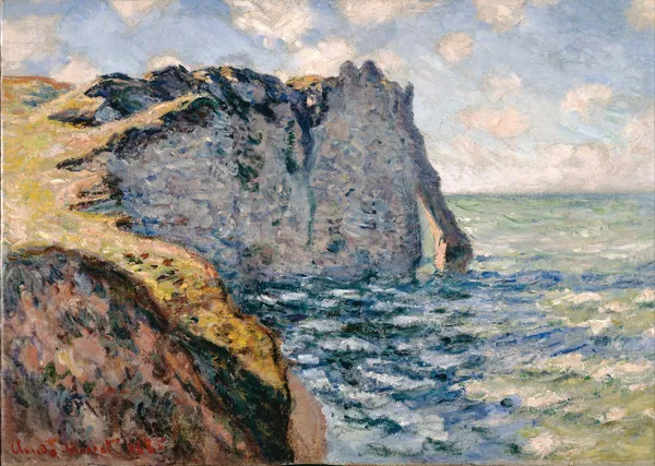 The Cliff of Aval, Etrétat av Claude Monet