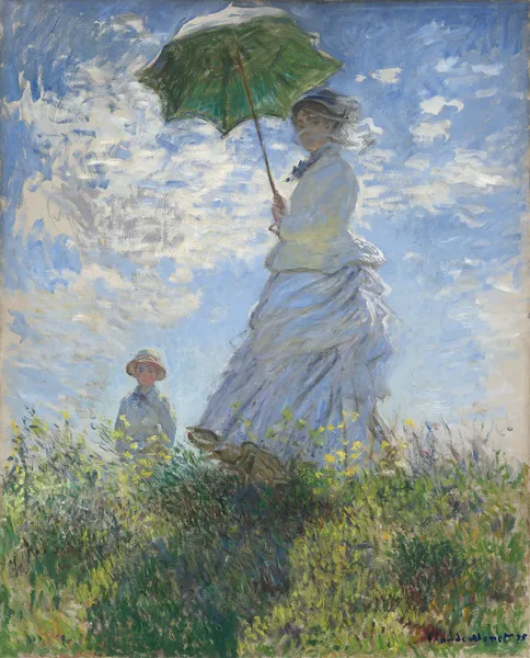 Woman with a Parasol – Madame Monet and Her Son av Claude Monet
