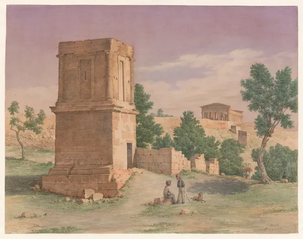 Italy, Agrigento – Temple of Vulcan, 1852 – nr 1 av Harald Conrad Stilling