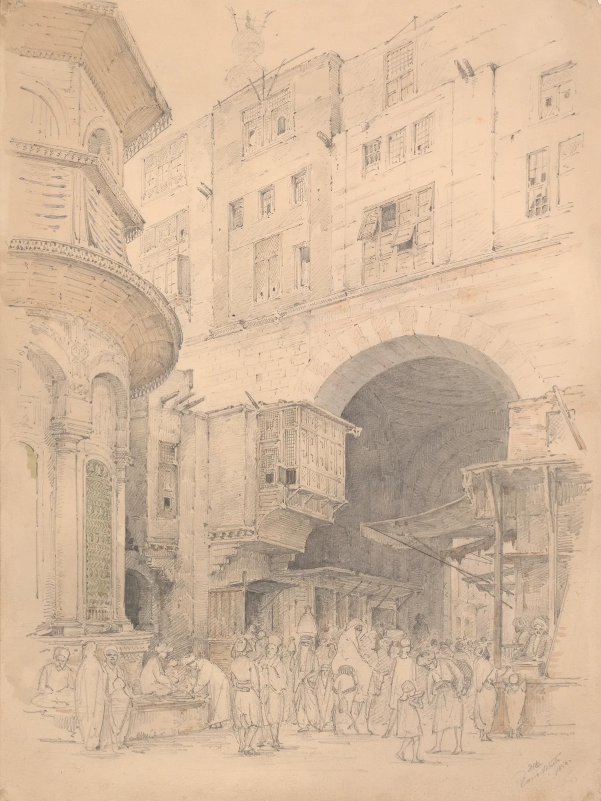 Street scene, Cairo av Harald Conrad Stilling