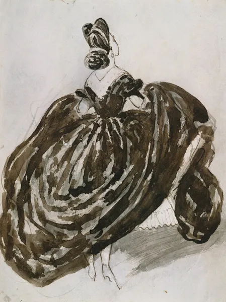 A Parisienne Seen from the Back av Constantin Guys