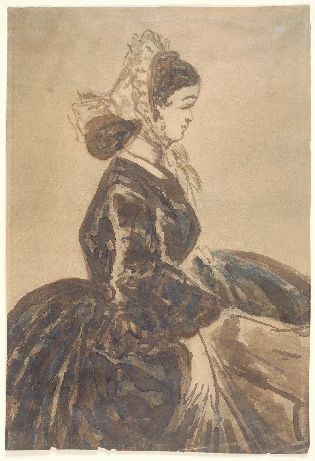 The Lady in Black av Constantin Guys