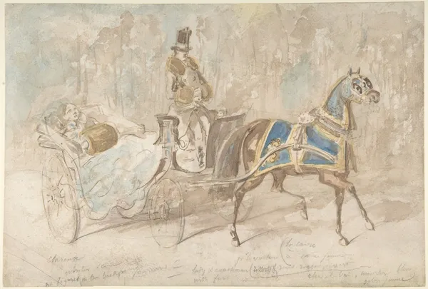Winter Drive (19th century) av Constantin Guys