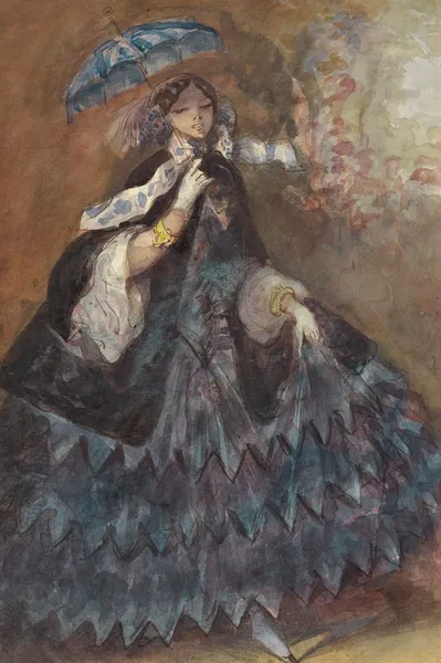 Woman with a Parasol av Constantin Guys