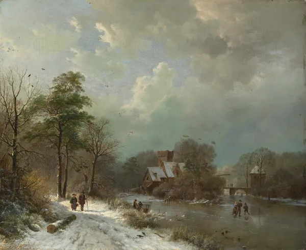 Winter Landscape, Holland av Barend Cornelis Koekkoek
