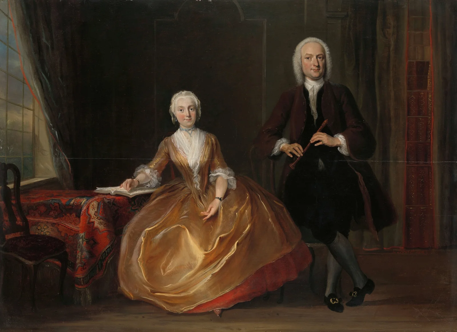 A Couple Making Music av Cornelis Troost