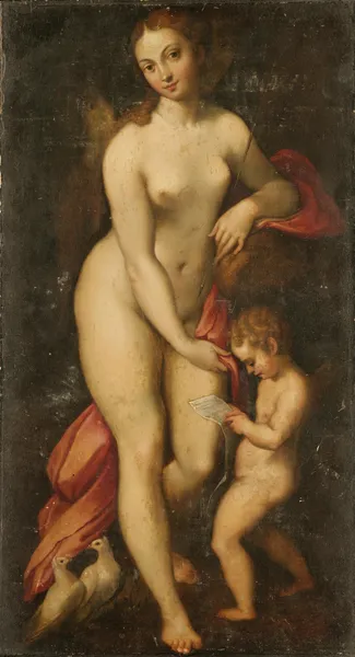 Venus and Cupid av Correggio