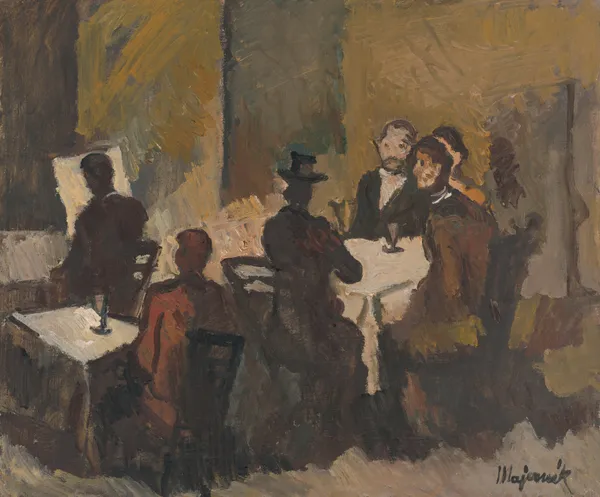 Company in a Coffee Shop av Cyprián Majerník