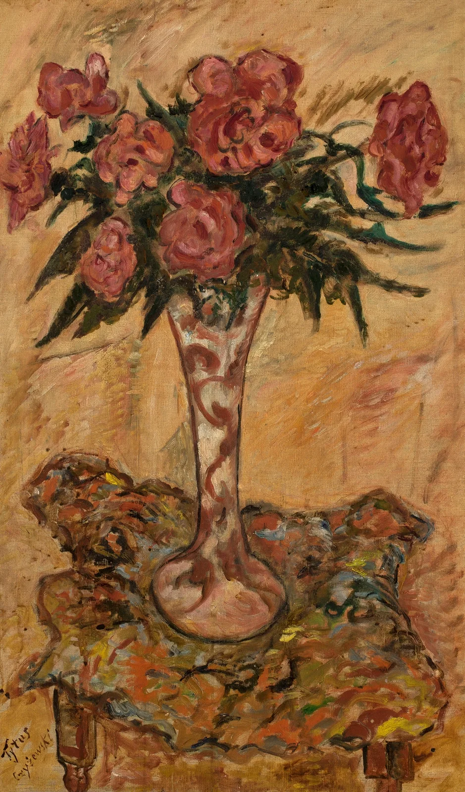 Flowers in a flower-vase av Tytus Czyżewski