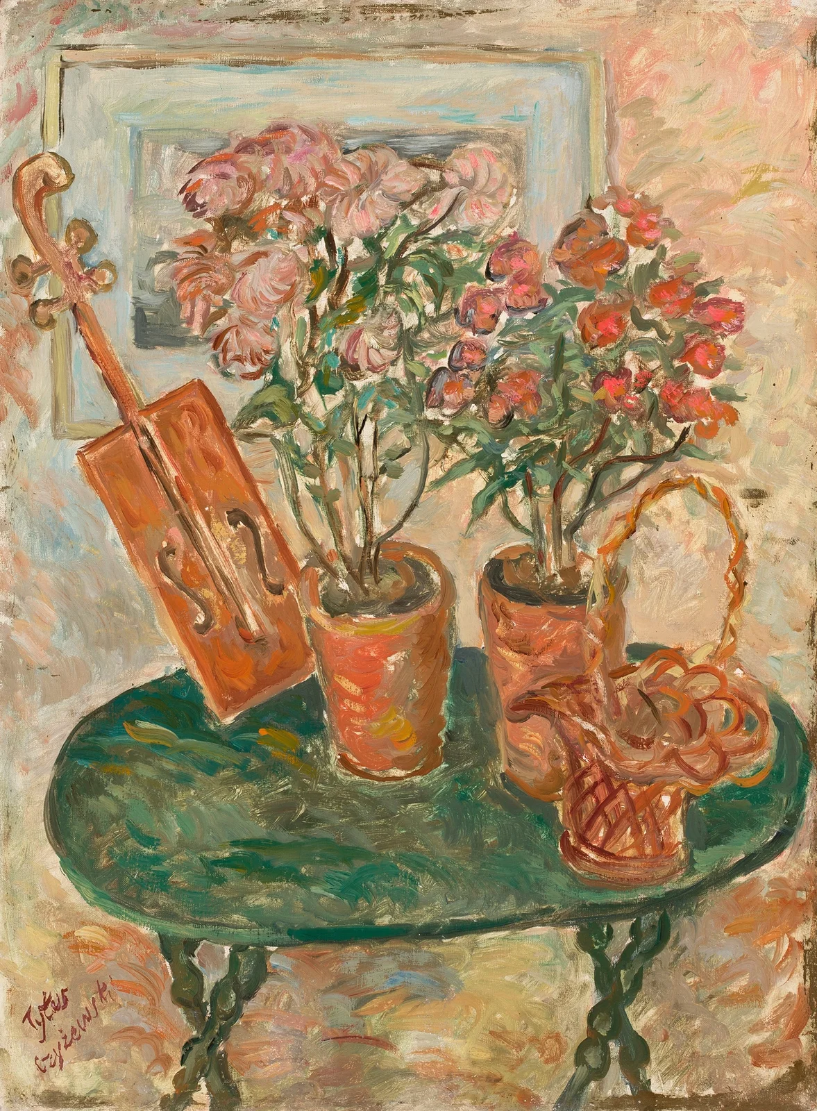 Still life with azaleas av Tytus Czyżewski