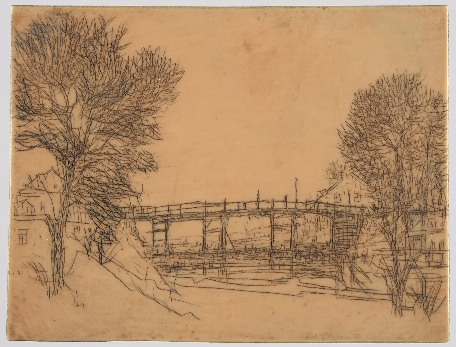 Bridge over a channel av Feliks Jabłczyński