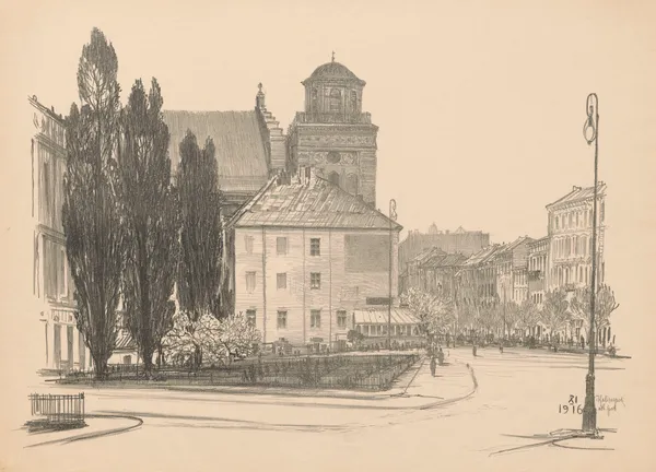 Castle Square from the end of Św. Jana Street av Feliks Jabłczyński