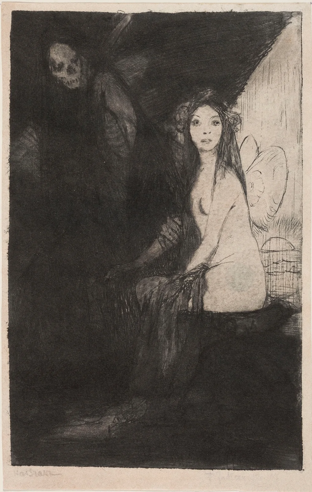 Death and Psyche av Feliks Jabłczyński