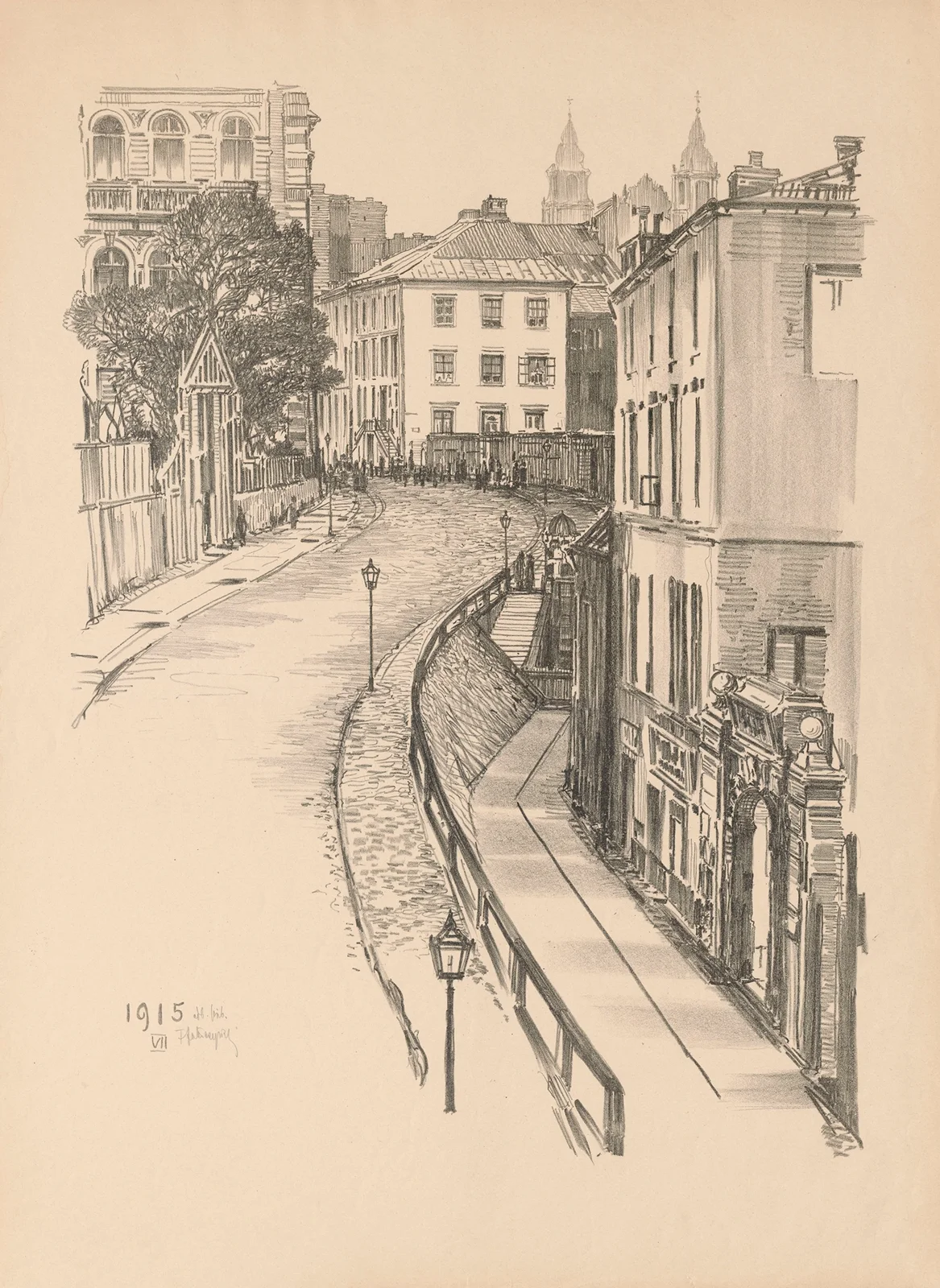Oboźna Street av Feliks Jabłczyński