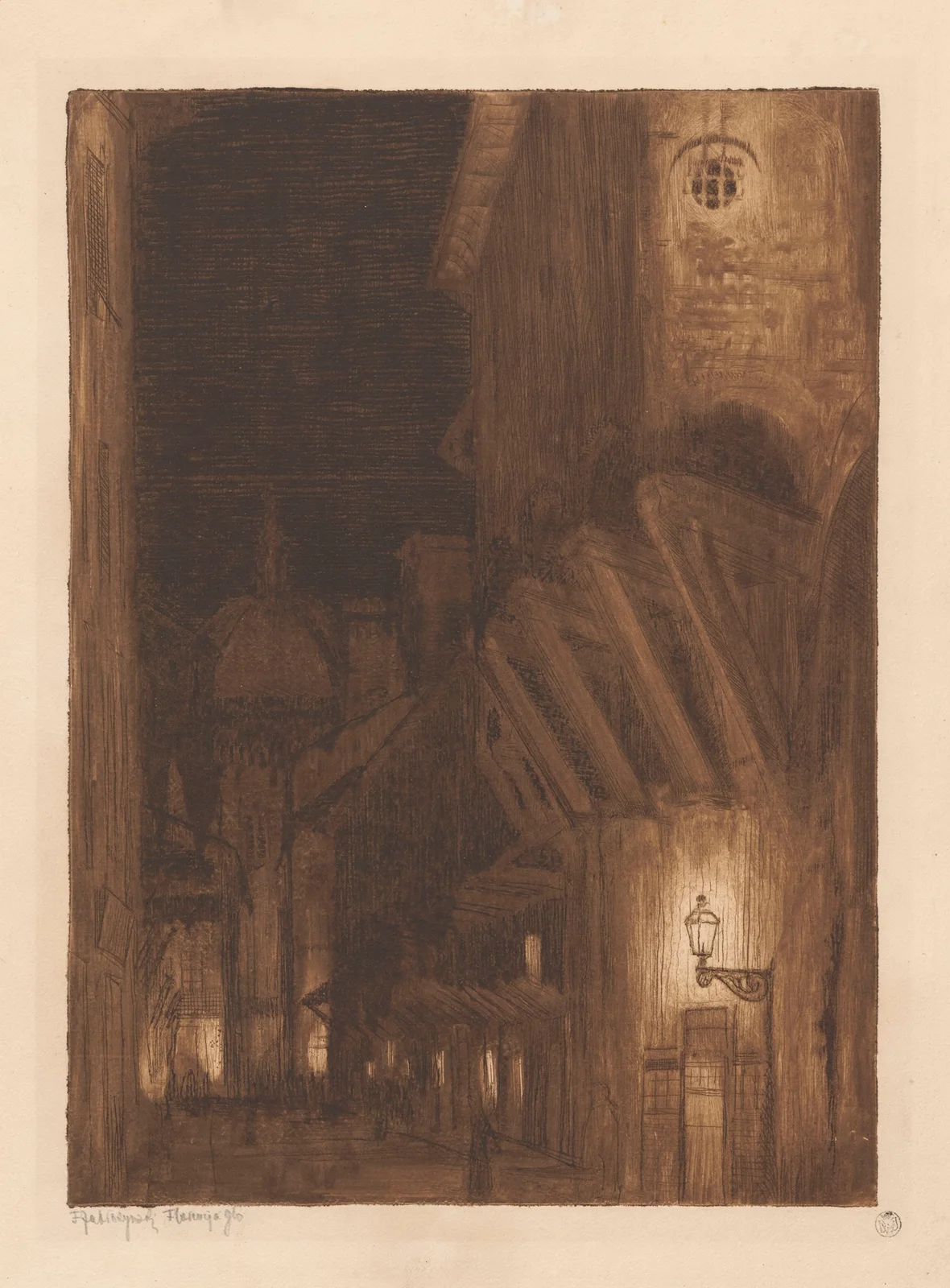Street in Bologne av Feliks Jabłczyński