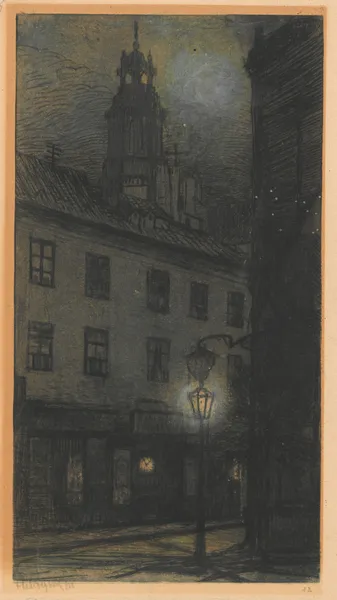 Świętojańska Street from the side of Zapiecek av Feliks Jabłczyński