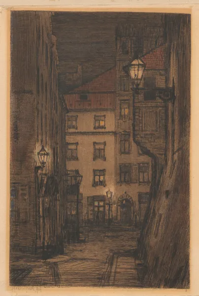 View of the Market Square from Wąski Dunaj Street av Feliks Jabłczyński