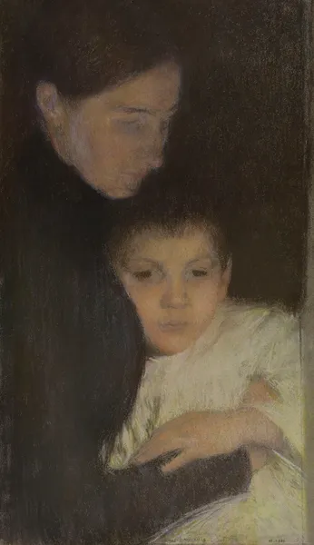 Femme et enfant av Pascal-Adolphe-Jean Dagnan-Bouveret