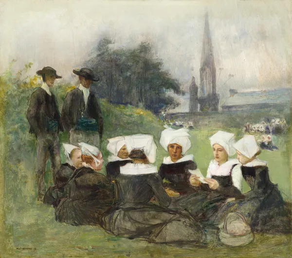 Study for Breton Women at a Pardon av Pascal-Adolphe-Jean Dagnan-Bouveret