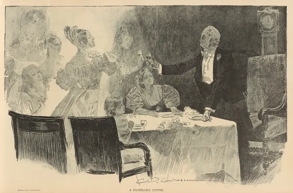 A bachelor’s supper av Charles Dana Gibson