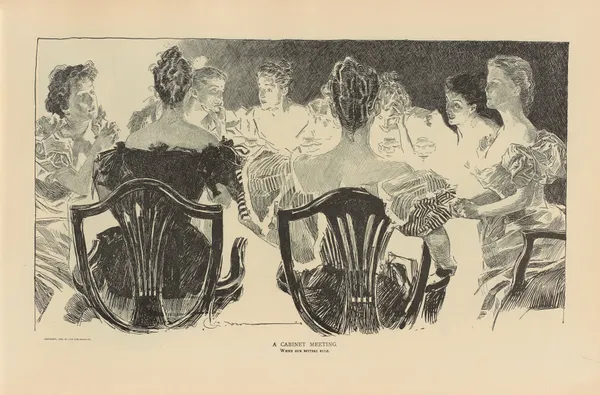 A cabinet meeting av Charles Dana Gibson