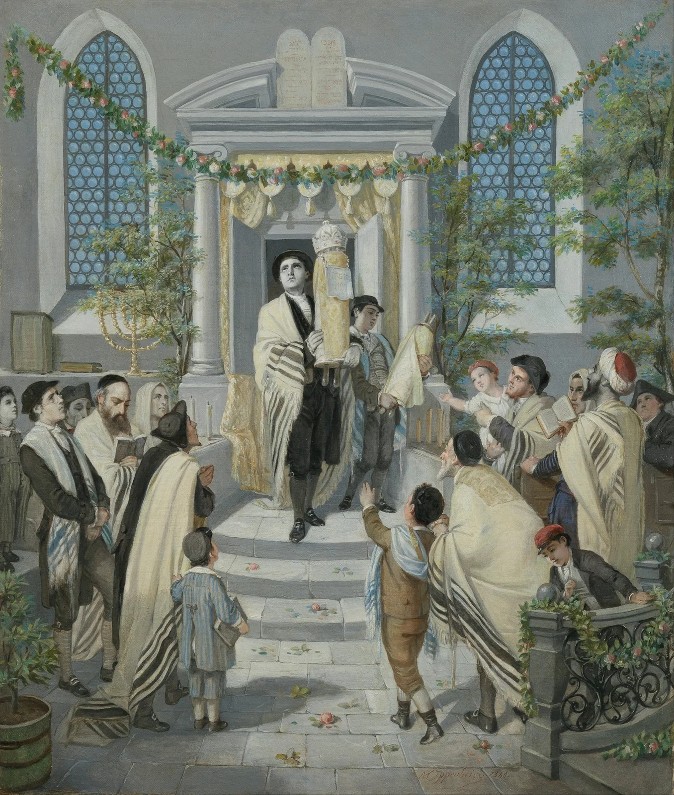 Shavuot (Pentecost) av Moritz Daniel Oppenheim