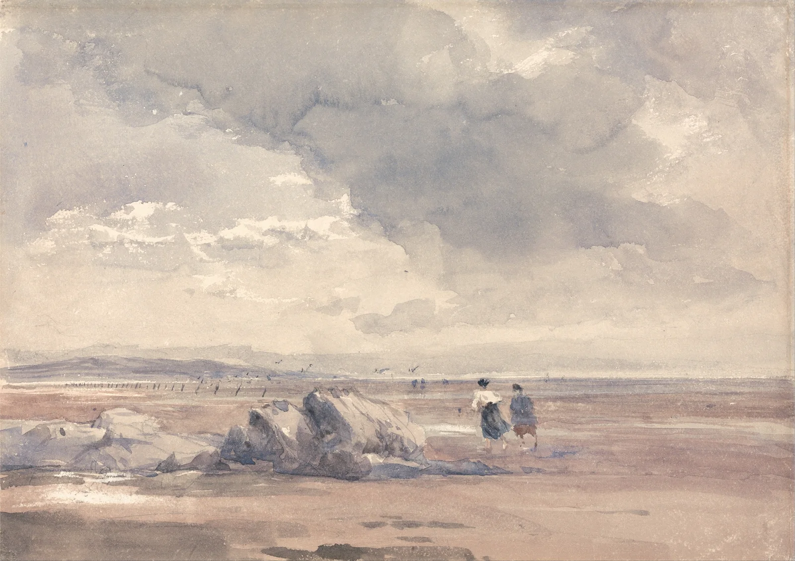 On Lancaster Sands, Low Tide av David Cox