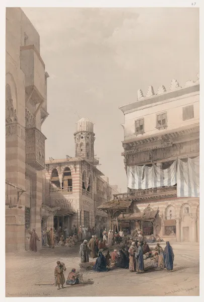 Bazaar of the coppersmiths, Cairo. av David Roberts