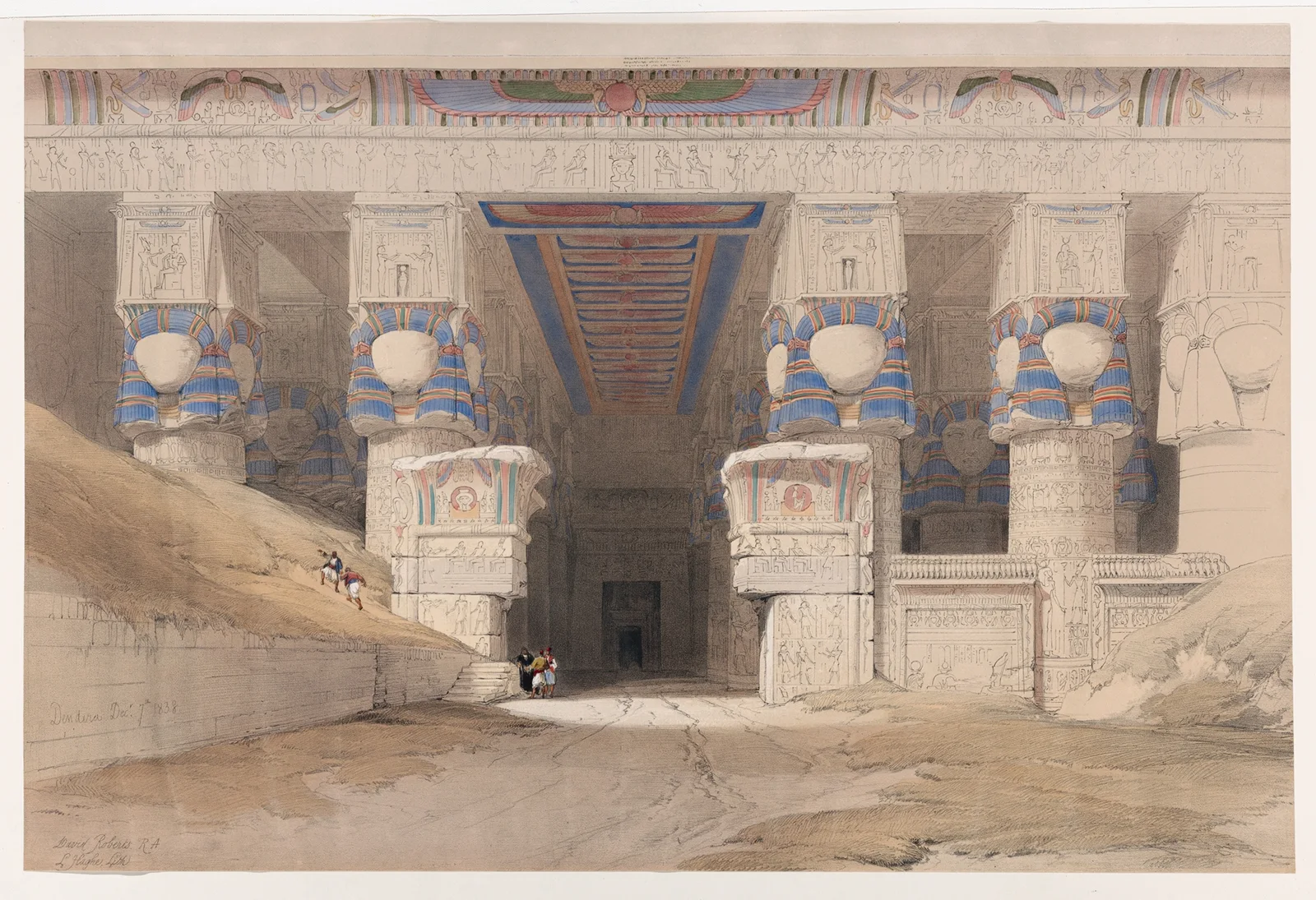 Dendera [Dandara]. Dec. 7th, 1838. av David Roberts