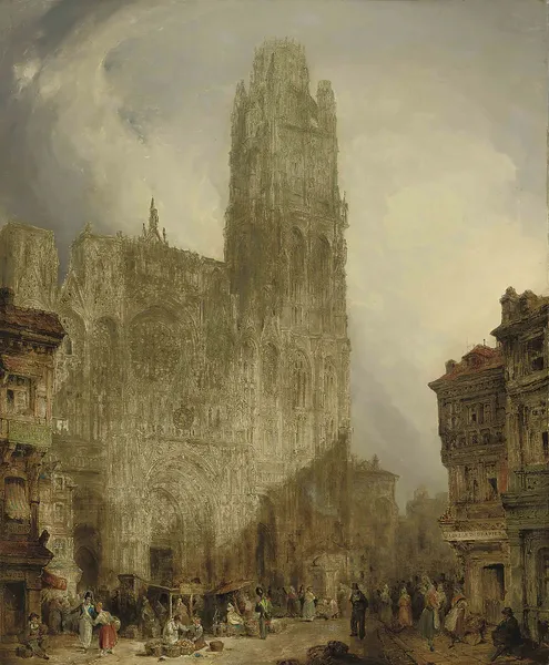 West front of Notre Dame Cathedral, Rouen av David Roberts