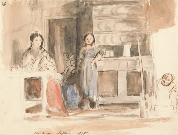 Kitchen Scene; Dunkerrin, September 1835 av Sir David Wilkie