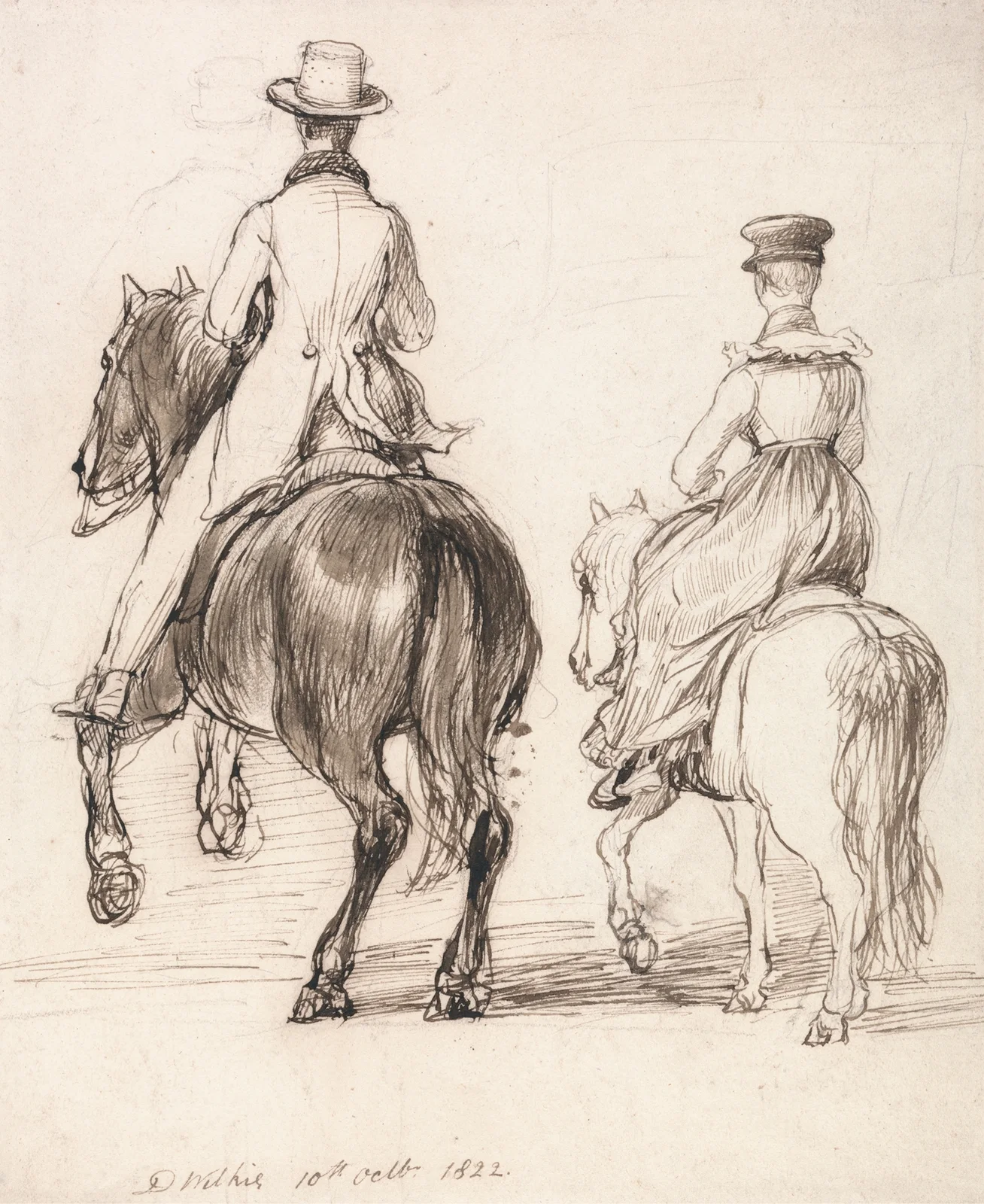 Two Riders Seen from Behind av Sir David Wilkie