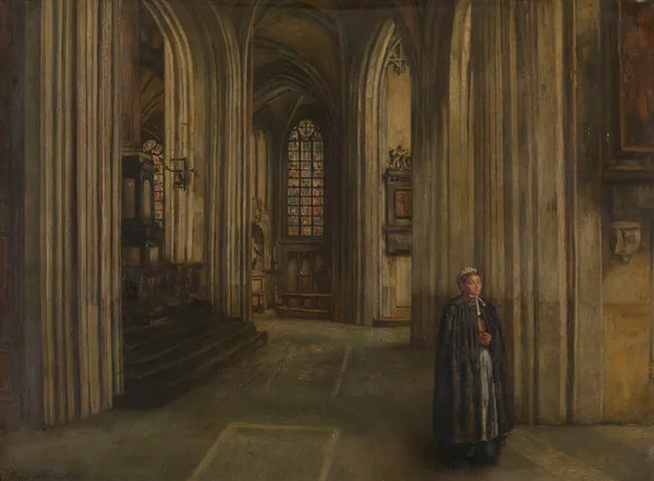 Interior of a Church av Henri de Braekeleer