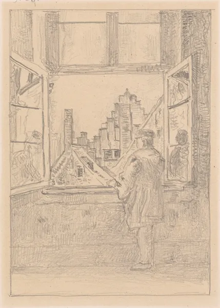 Man at the Window av Henri de Braekeleer
