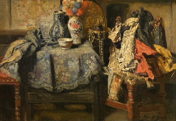 Still Life Requisites av Henri de Braekeleer