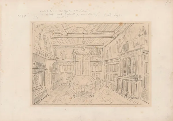 The Dining Room in the House of the Artist Henri Leys av Henri de Braekeleer