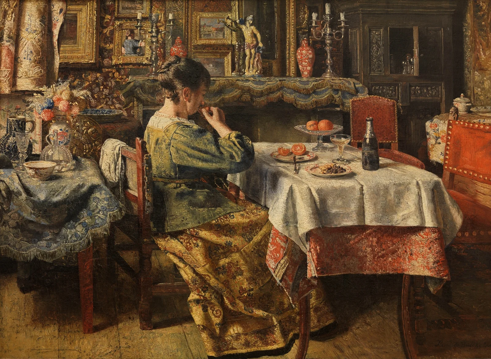 The Meal av Henri de Braekeleer