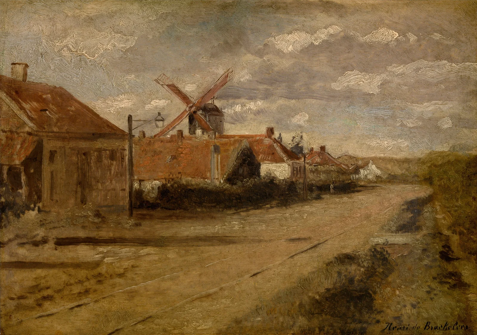 The Mill at Kiel av Henri de Braekeleer