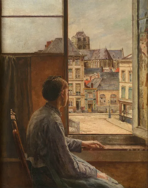 The Teniersplaats in Antwerp av Henri de Braekeleer