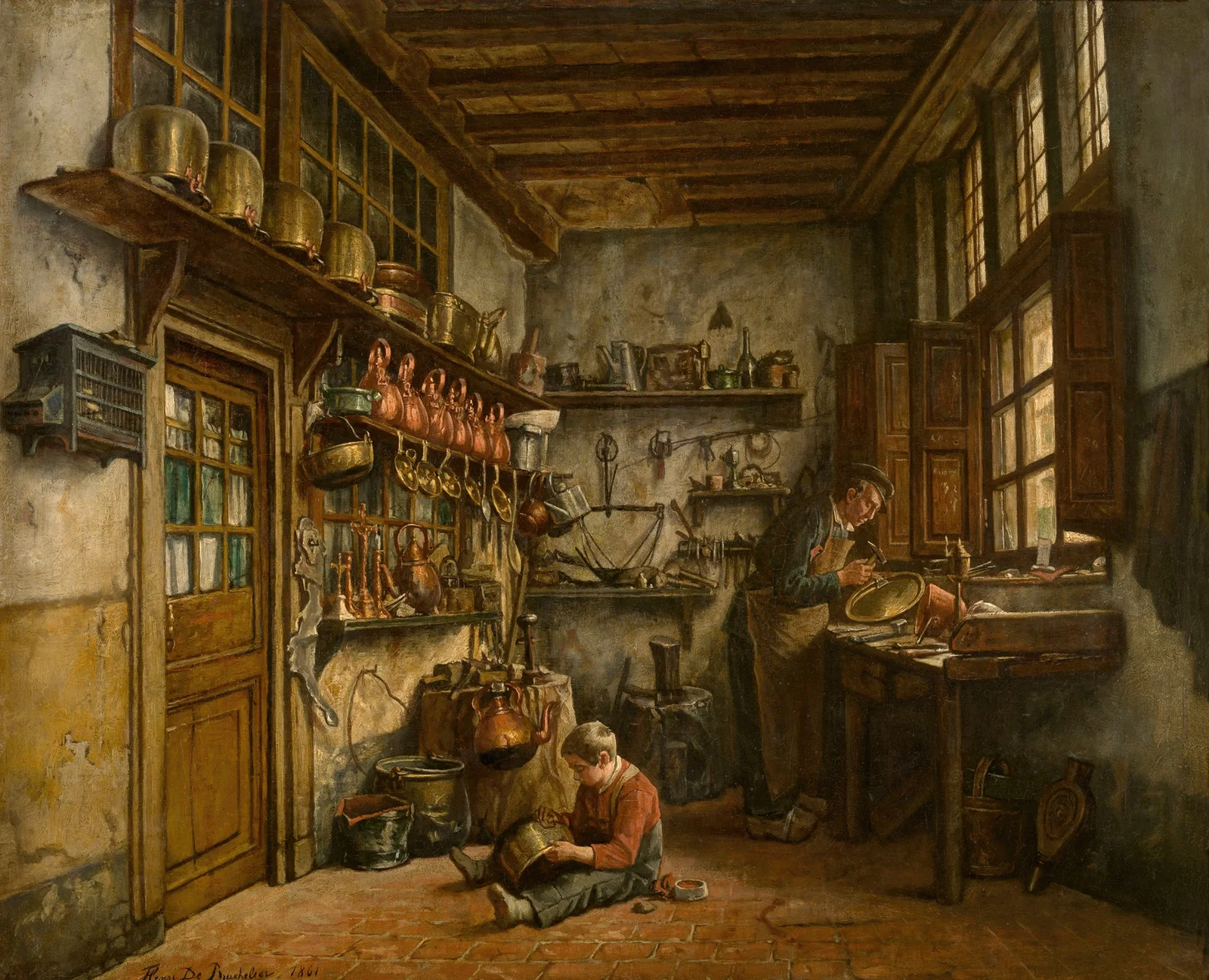 The Tinker av Henri de Braekeleer