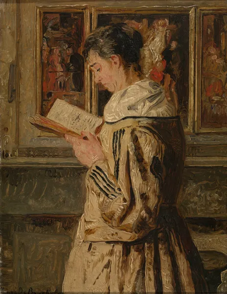 Woman Reading av Henri de Braekeleer