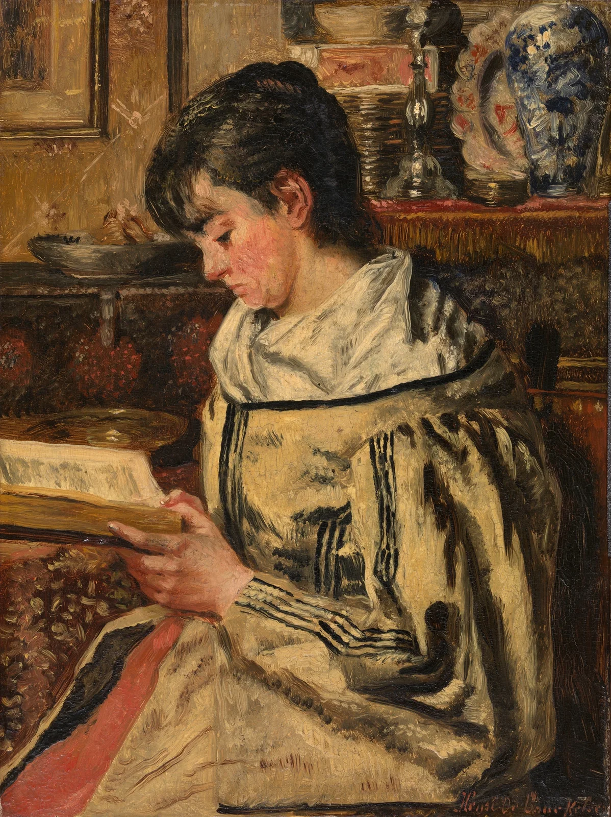 Woman Reading, 1881 – nr 1 av Henri de Braekeleer