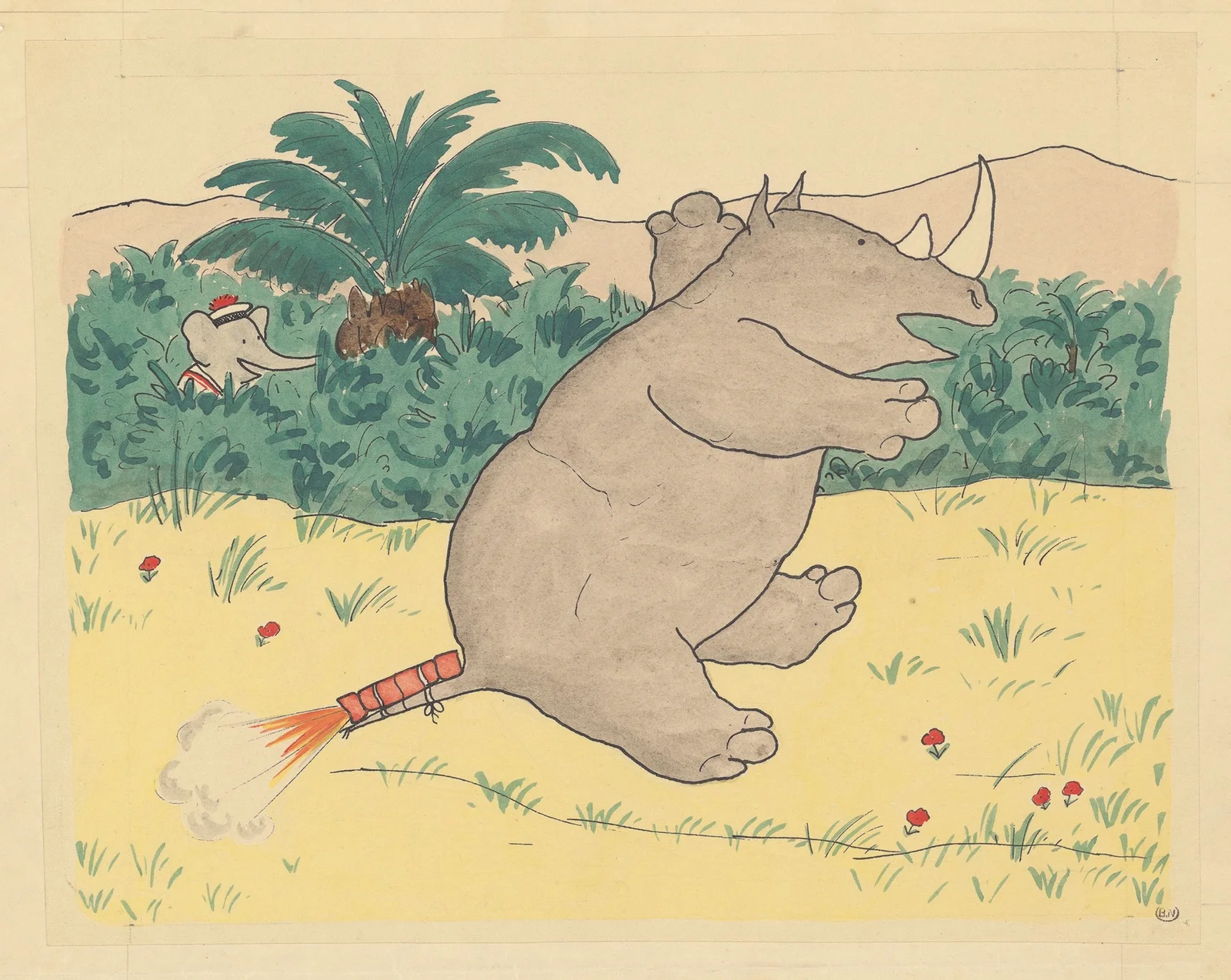 Le voyage de Babar Pl.12 av Jean de Brunhoff