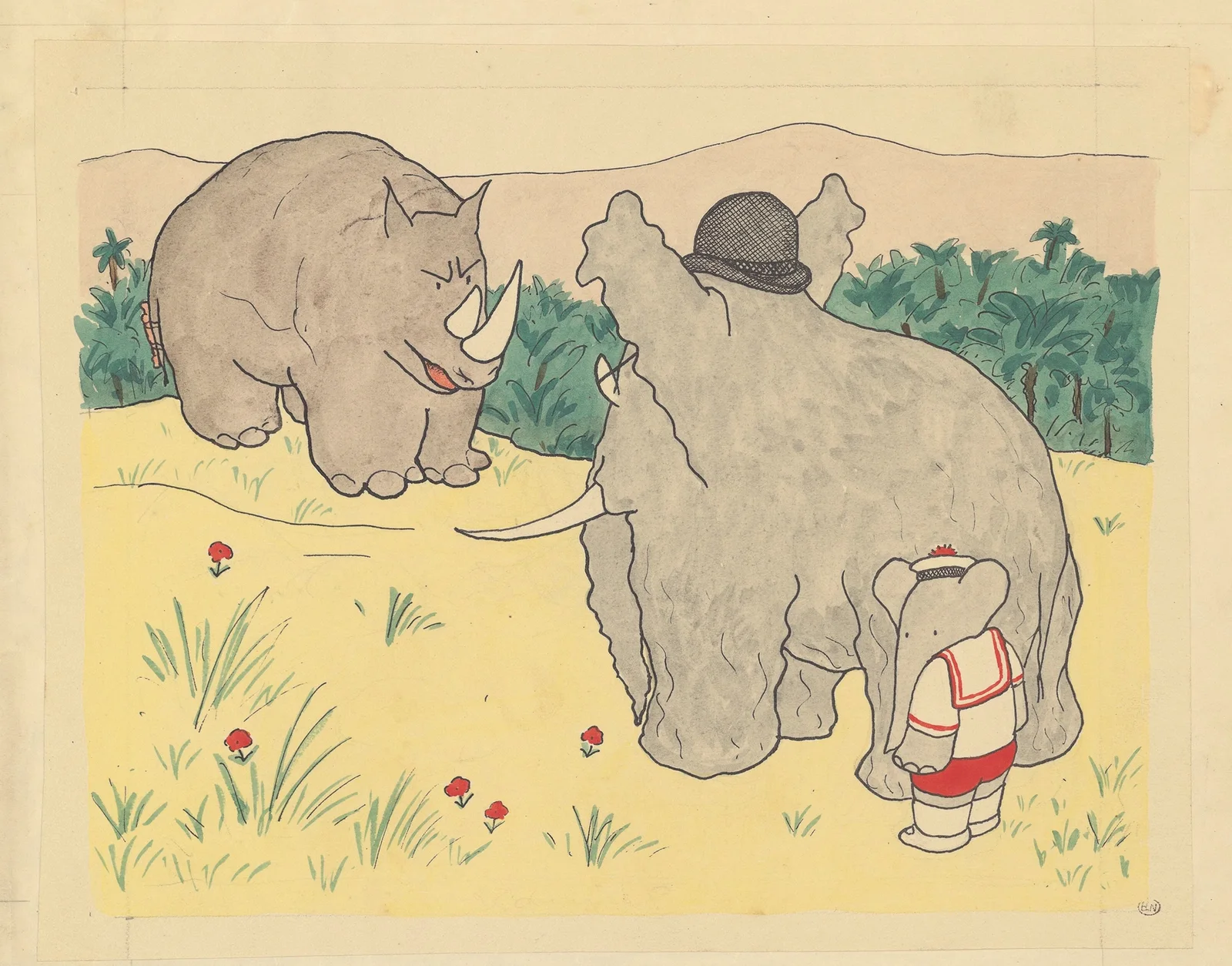 Le voyage de Babar Pl.13 av Jean de Brunhoff