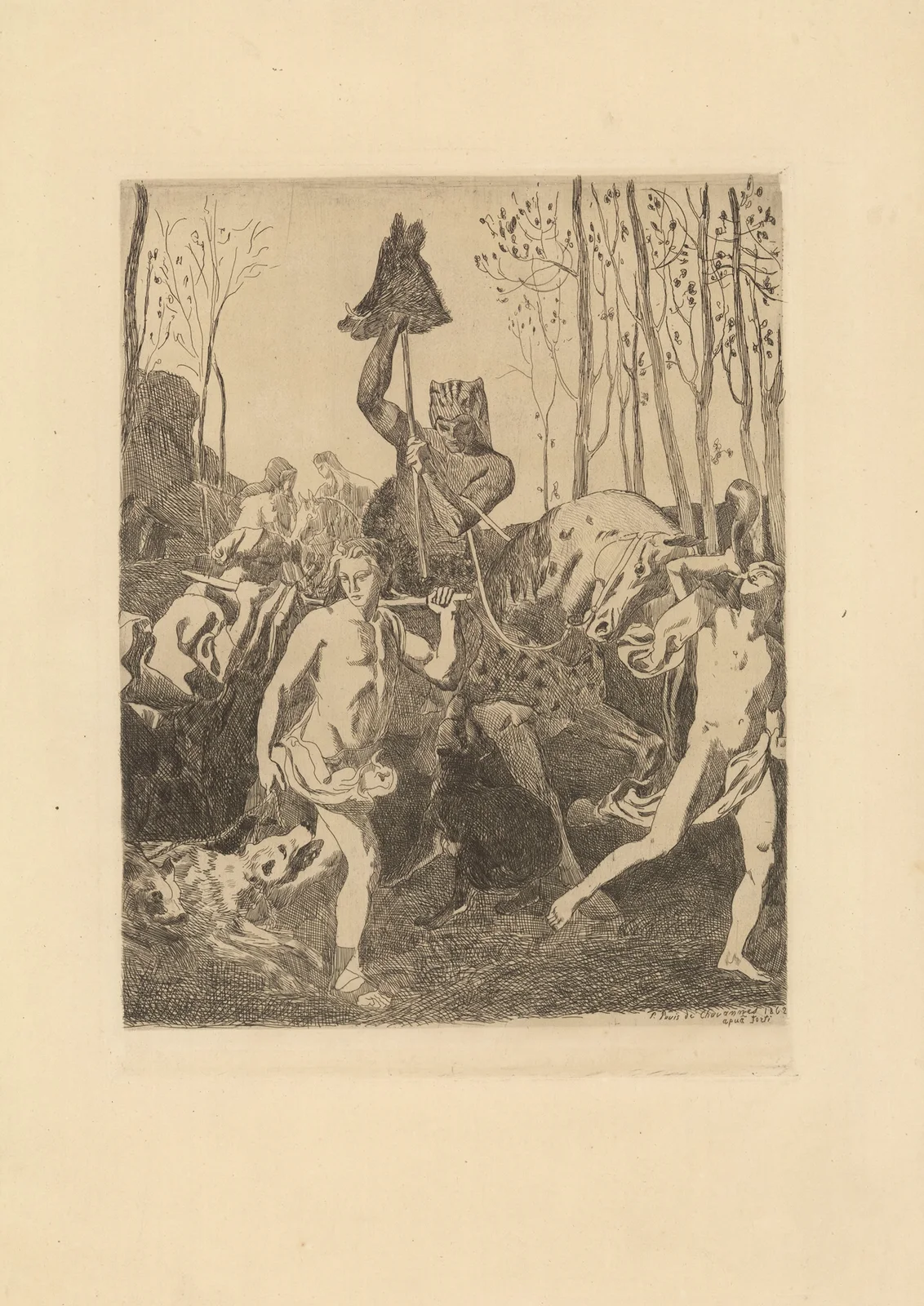 Retour de chasse av Pierre Puvis de Chavannes