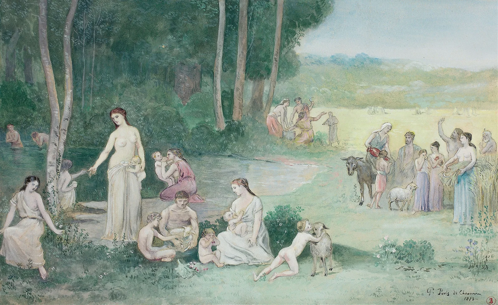 Summer av Pierre Puvis de Chavannes