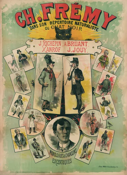Ch. Fremy Dans Son Repertoire Naturaliste Du Chat Noir J. Richepin. A. Bruant. Xanroff. J. Jouy av Cândido de Faria