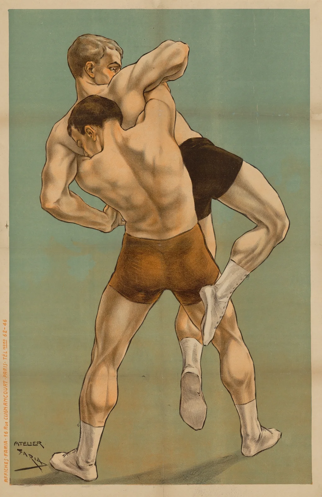 Lutte (19th century) av Cândido de Faria