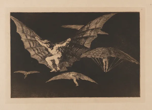 3 Bll. aus ‘Los Proverbios’ av Francisco de Goya