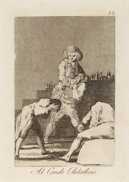 Al Conde Palatino. (To the Count Palatine [or] Count of the Palate) av Francisco de Goya